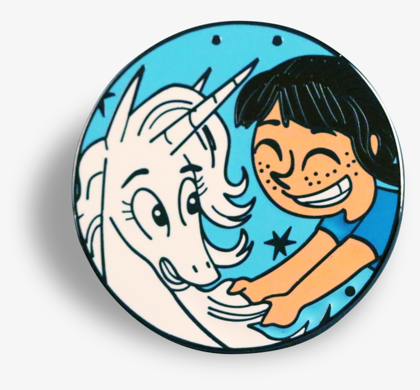 Phoebe And Her Unicorn Enamel Pin - Phoebe And Her Unicorn, transparent png download