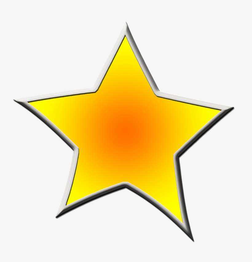 Yellow Framed Star Drawing - Sign, transparent png download