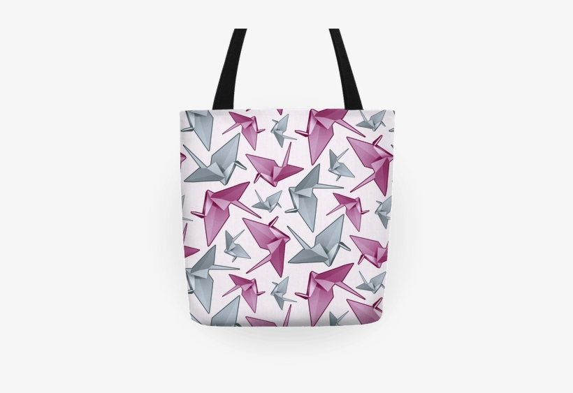 Origami Paper Crane Tote - Origami Paper Crane Tote Bag: Funny Tote Bag From Lookhuman., transparent png download