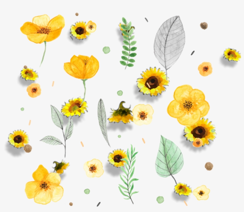 Flowers Frame Overlay Sunflowers Yellow - Prayer Journal : Praise And Thanks :prayer Request:journal:notebook:, transparent png download