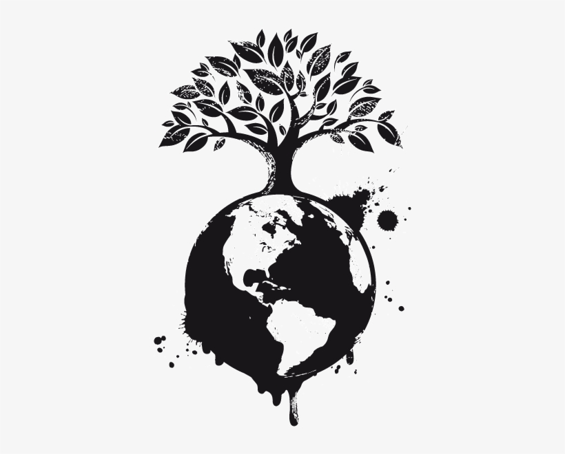 Global Tree Wall Sticker - Poster Making About Trees, transparent png download