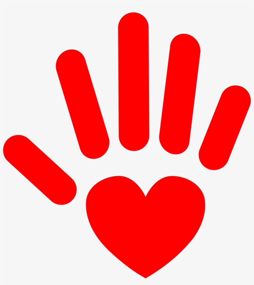 Open - Hand With A Heart, transparent png download