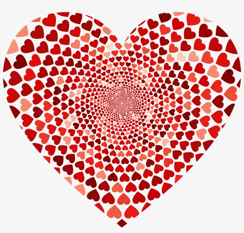 This Free Icons Png Design Of Prismatic Hearts Vortex, transparent png download