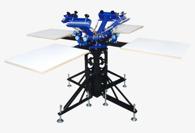 4 Colour 4 Station Machine Screen Print - 4 Color 4 Station Screen Printing Press, transparent png download