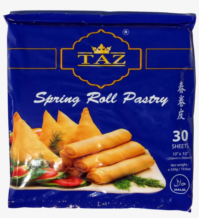 Taz Spring Roll Pastry 10" - Pastry, transparent png download