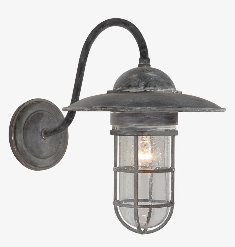 Marine Medium Wall Light In Weathered Zinc With - Marine Medium Outdoor Wall Light - Zinc - Visual Comfort, transparent png download