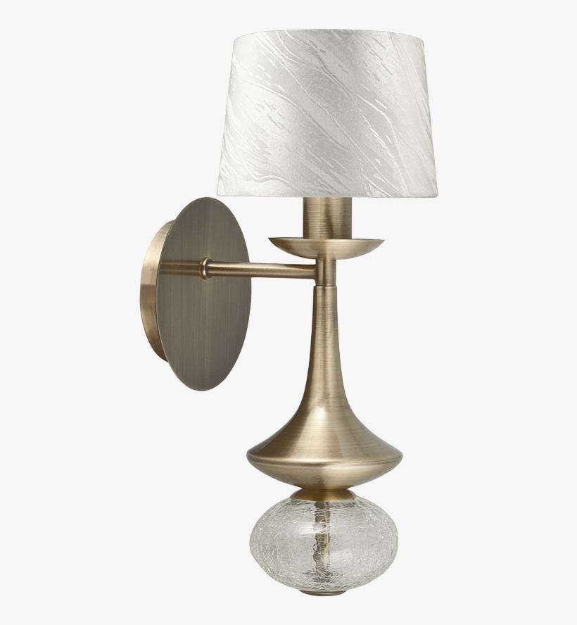 Ajp Lighting 3065al1pcu Carmen Antique Brass Wall Light - Aplique Cuero Serie Carmen, Pantalla De Tela., transparent png download