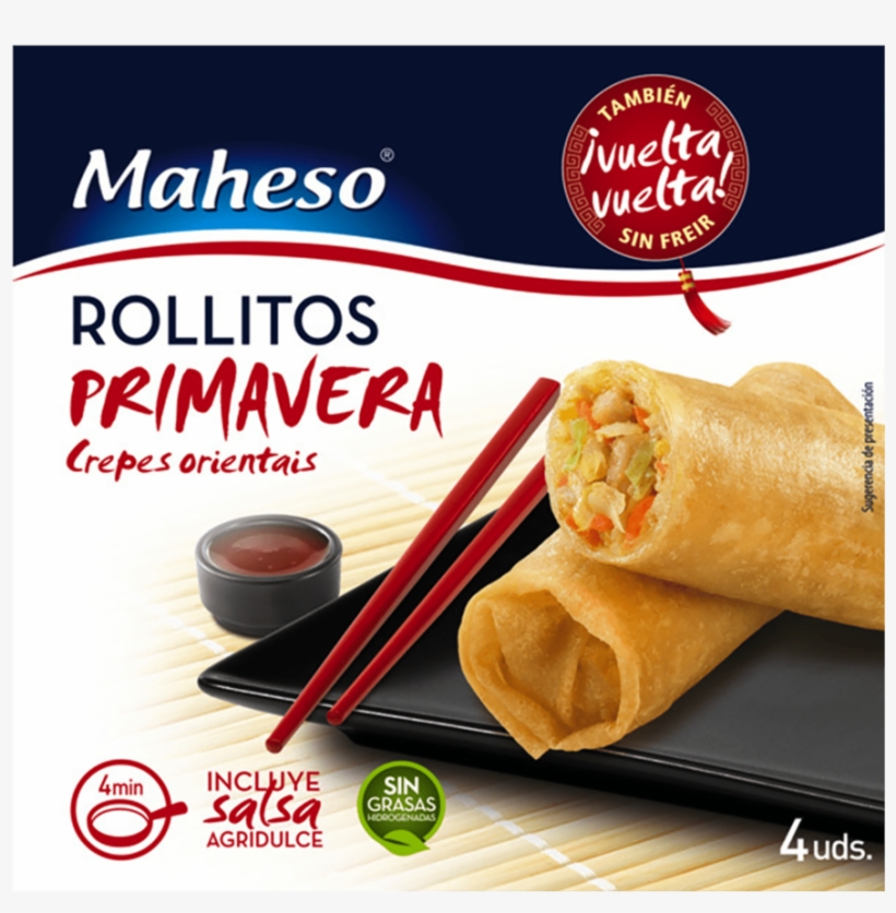 Maheso Spring Rolls 4 Units 225 G - Rollitos Primavera En Ingles, transparent png download