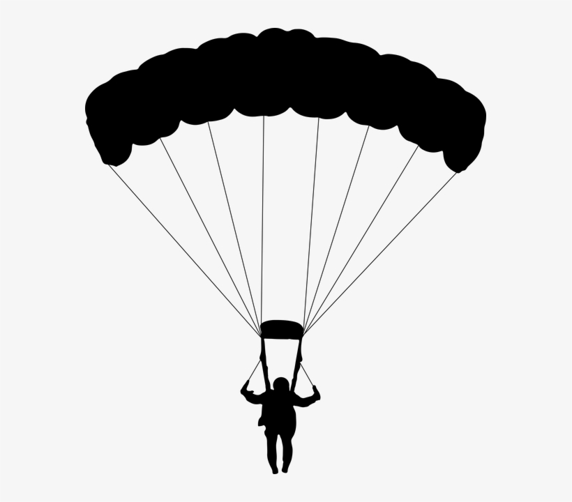 Free Photo Man Parachute Parachuting Sky Diving Glide - Parachute Transparent Background, transparent png download