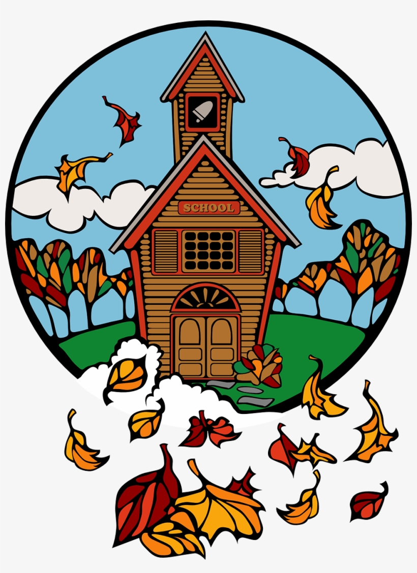 School In Fall Png Clip Arts - School Fall, transparent png download