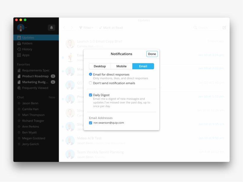 If You've Mastered The Management Of Your Notifications - Quip Email Digest, transparent png download