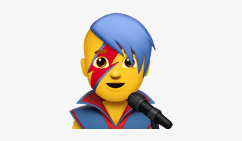 Male Popstar Emoji - Emoji David Bowie, transparent png download