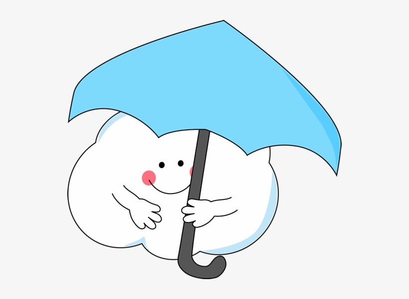 Cloud Under Umbrella - Umbrella And Cloud Clipart, transparent png download