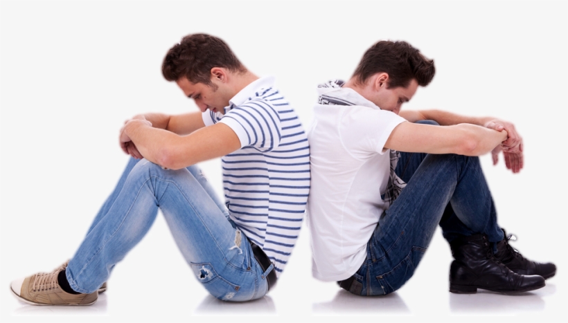 Counselling For Gay Couples - Sitting Back To Back, transparent png download