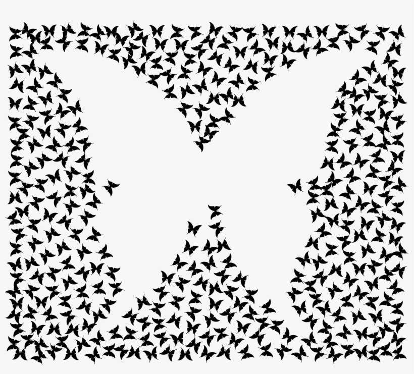 This Free Icons Png Design Of Negative Space Butterflies, transparent png download