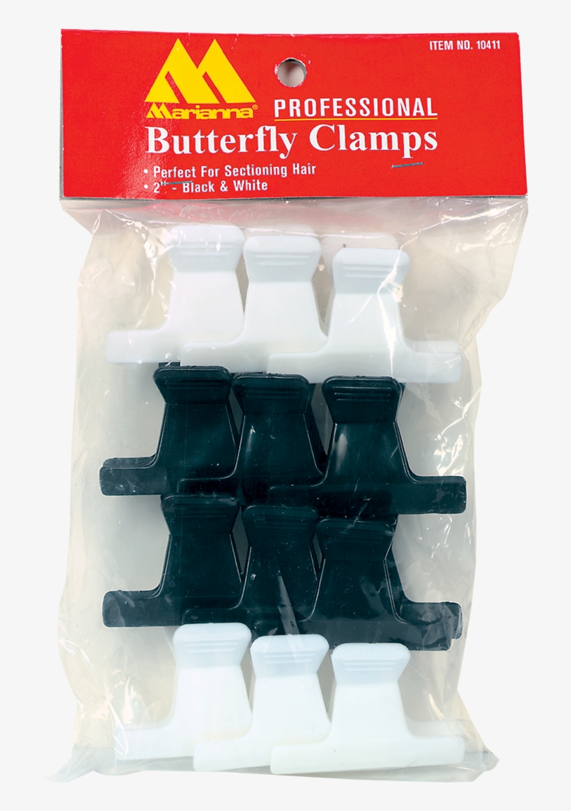 Black/white Butterfly Jaw Clamps - Wire, transparent png download