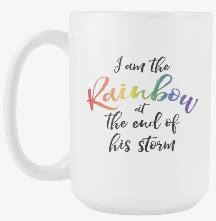 I Am The Rainbow At The End Of His Storm 15oz Lgbtq - Stylish Script "maid Of Honour" Personalised Tote Bag, transparent png download