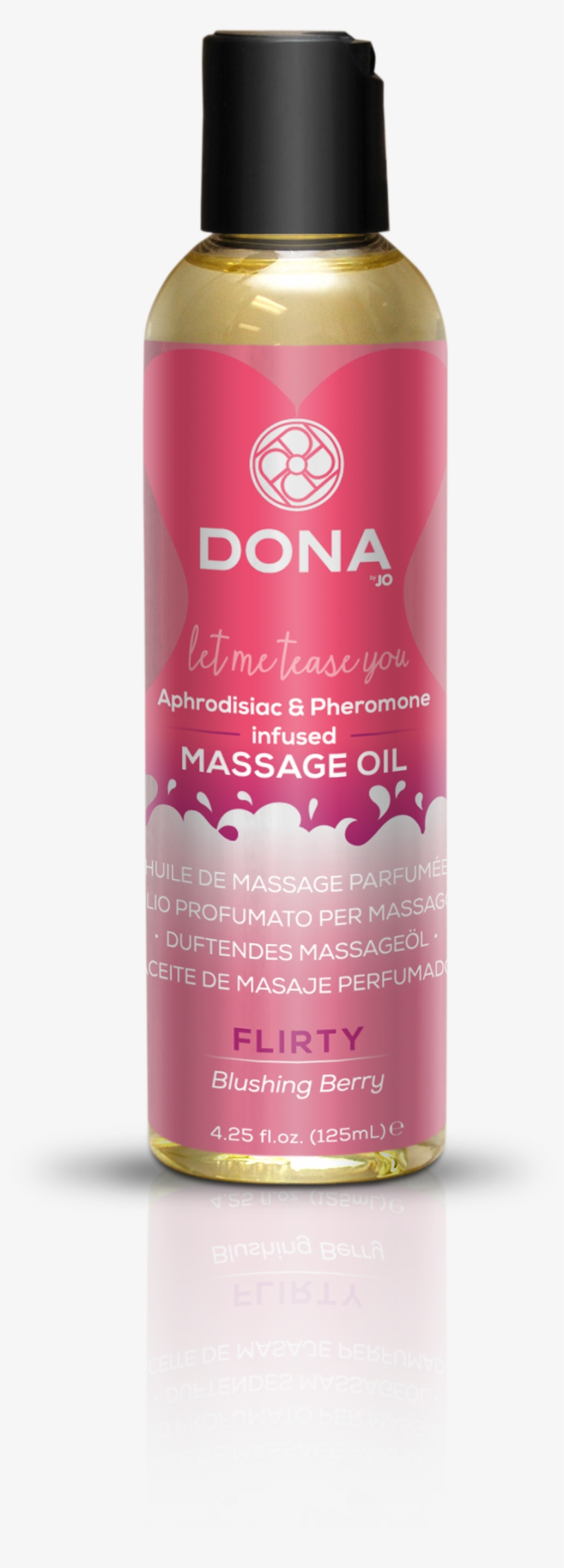 New Dona By Jo Line Of Aphrodisiac And Pheromone Infused - Dona Scented Massage Oil Flirty Aroma Blushing Berry, transparent png download