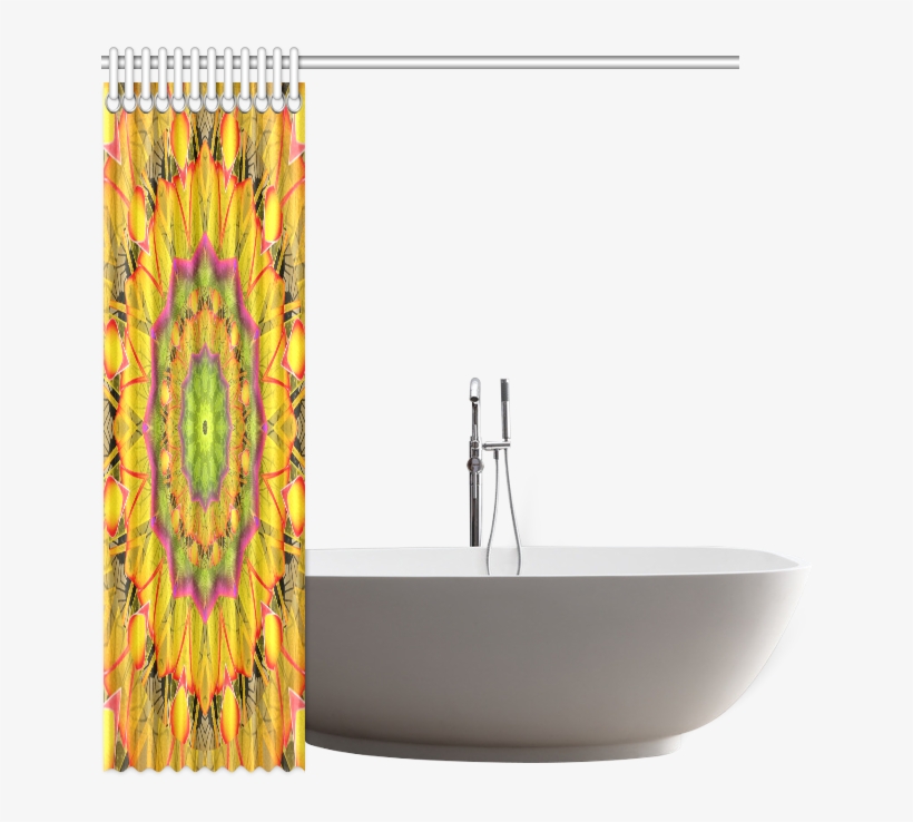 Beach Grass Golden Red Foliage Abstract Fall Days - Interestprint Beach Ocean Theme Shower Curtain, Wavy, transparent png download