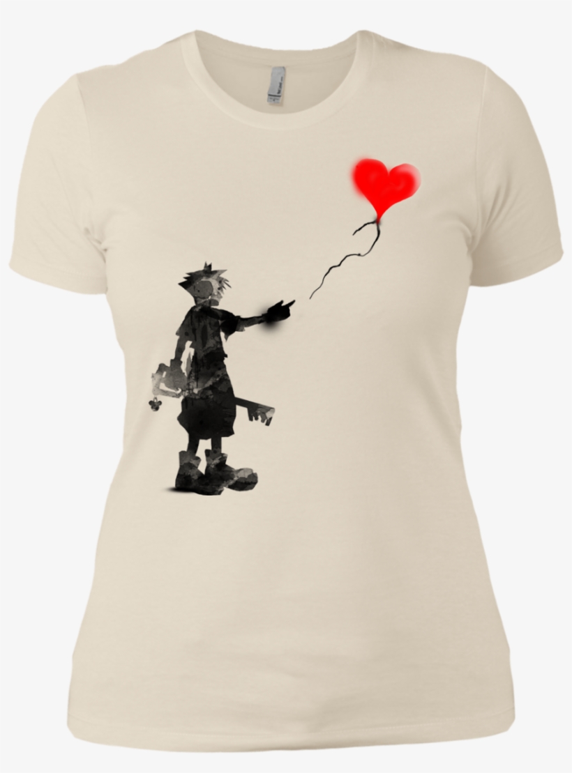 Boy And Balloon Women's Premium T-shirt - T-shirt, transparent png download
