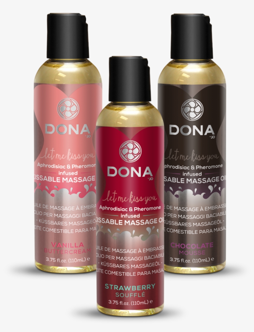 Home - Dona Kissable Massage Oil Strawberry Souffle 110ml, transparent png download