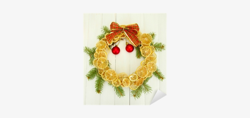 Vinilo Pixerstick Guirnalda De La Navidad De Los Limones - Bozicni Ukrasi Od Narance, transparent png download
