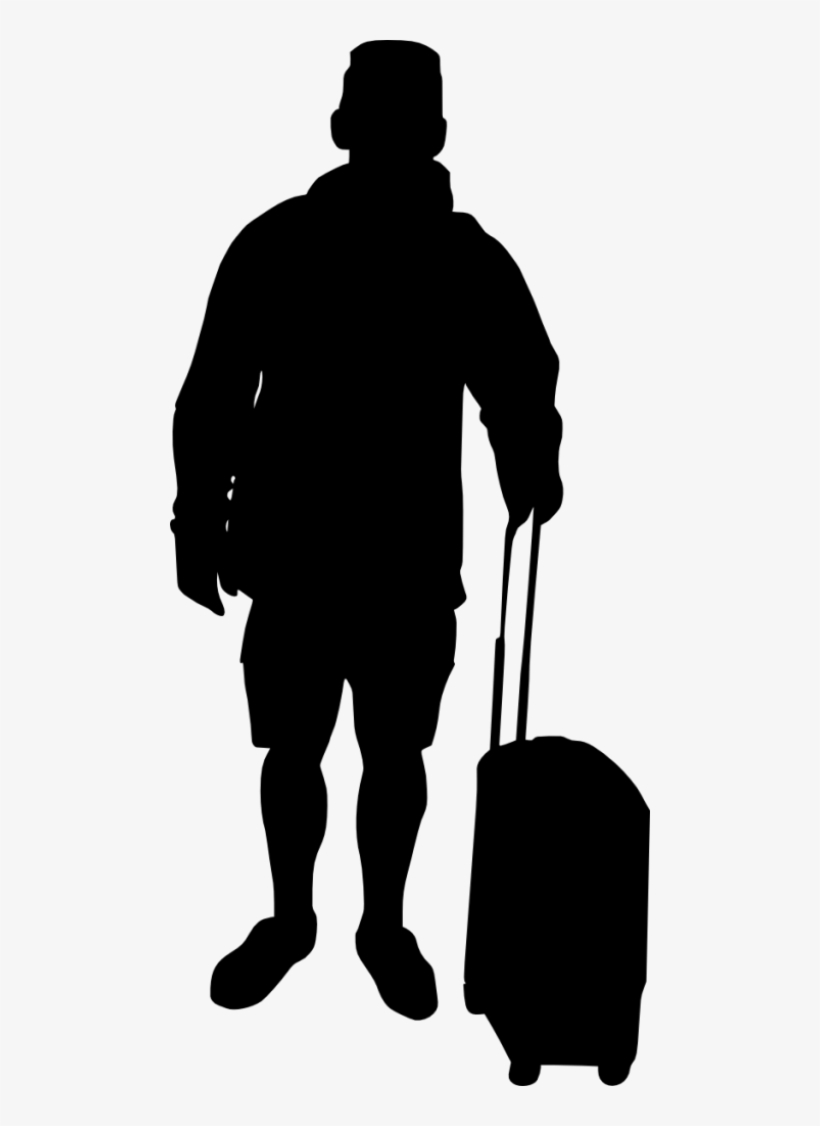 Free Png People With Luggage Silhouette Png Images - Portable Network Graphics, transparent png download