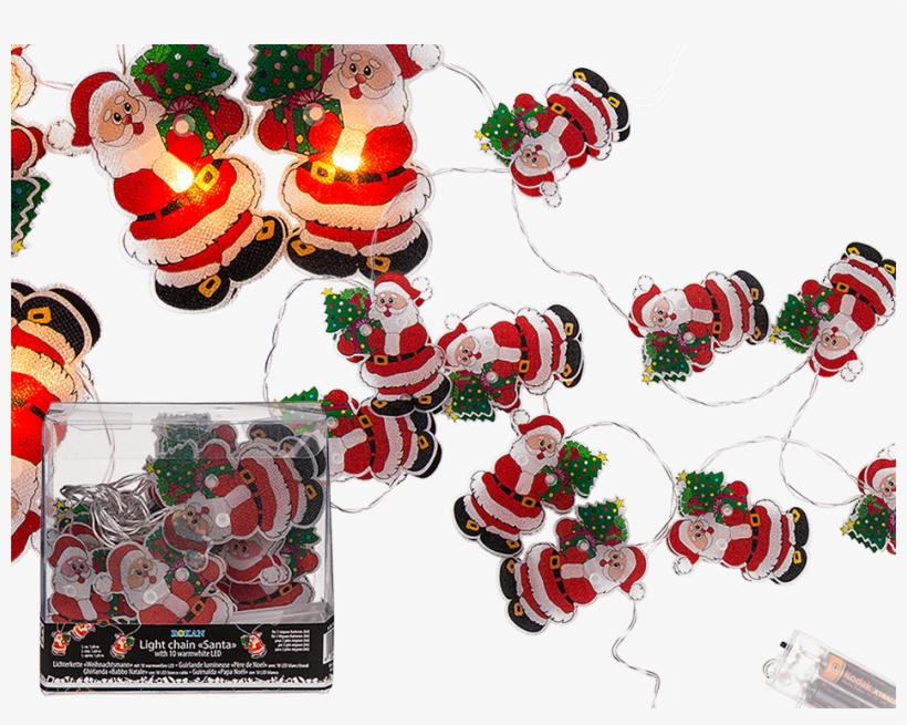 Filo Di Luci Con Babbi Natale, transparent png download