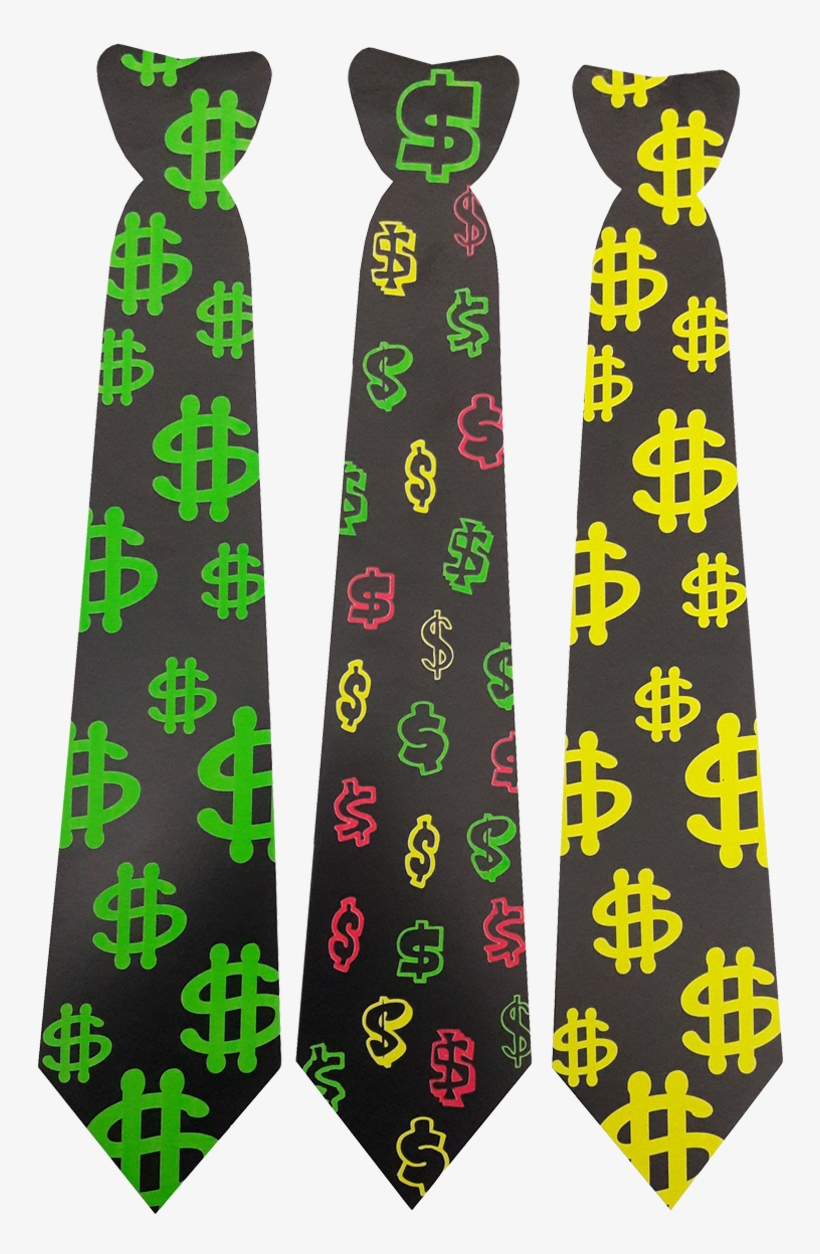 Gravata Cifrão Neon - Cifrão, transparent png download