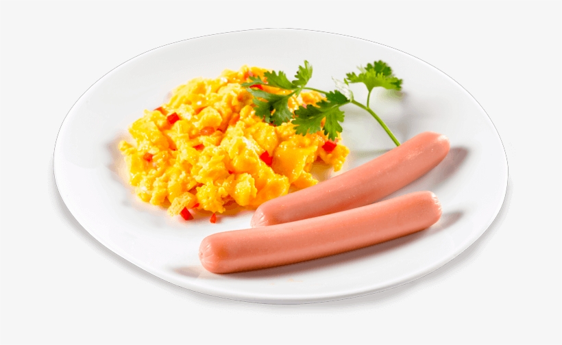 Huevos Revueltos Y Salchichas De Pollo Delichicks - Cervelat, transparent png download