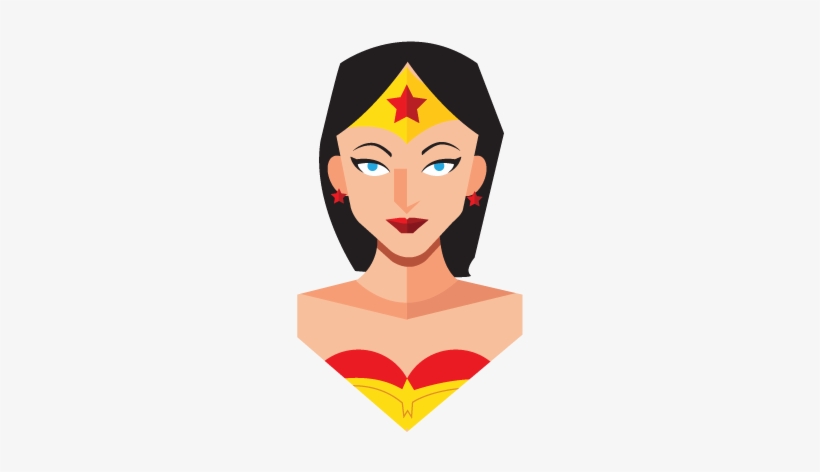 Wonder Woman Flat Design, transparent png download