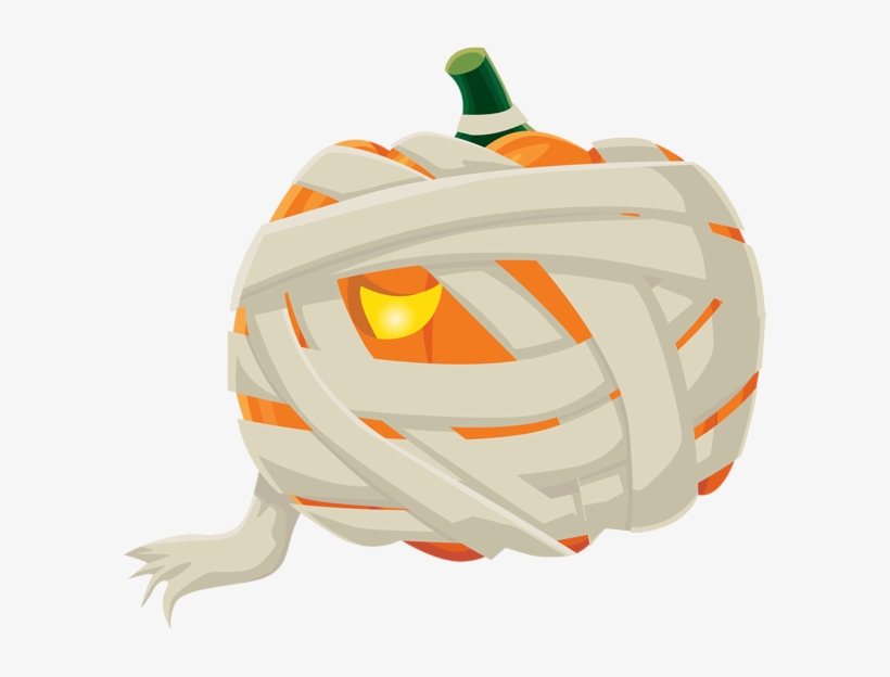 Halloween Mummy Pumpkin Png Clip Art Image - Illustration, transparent png download