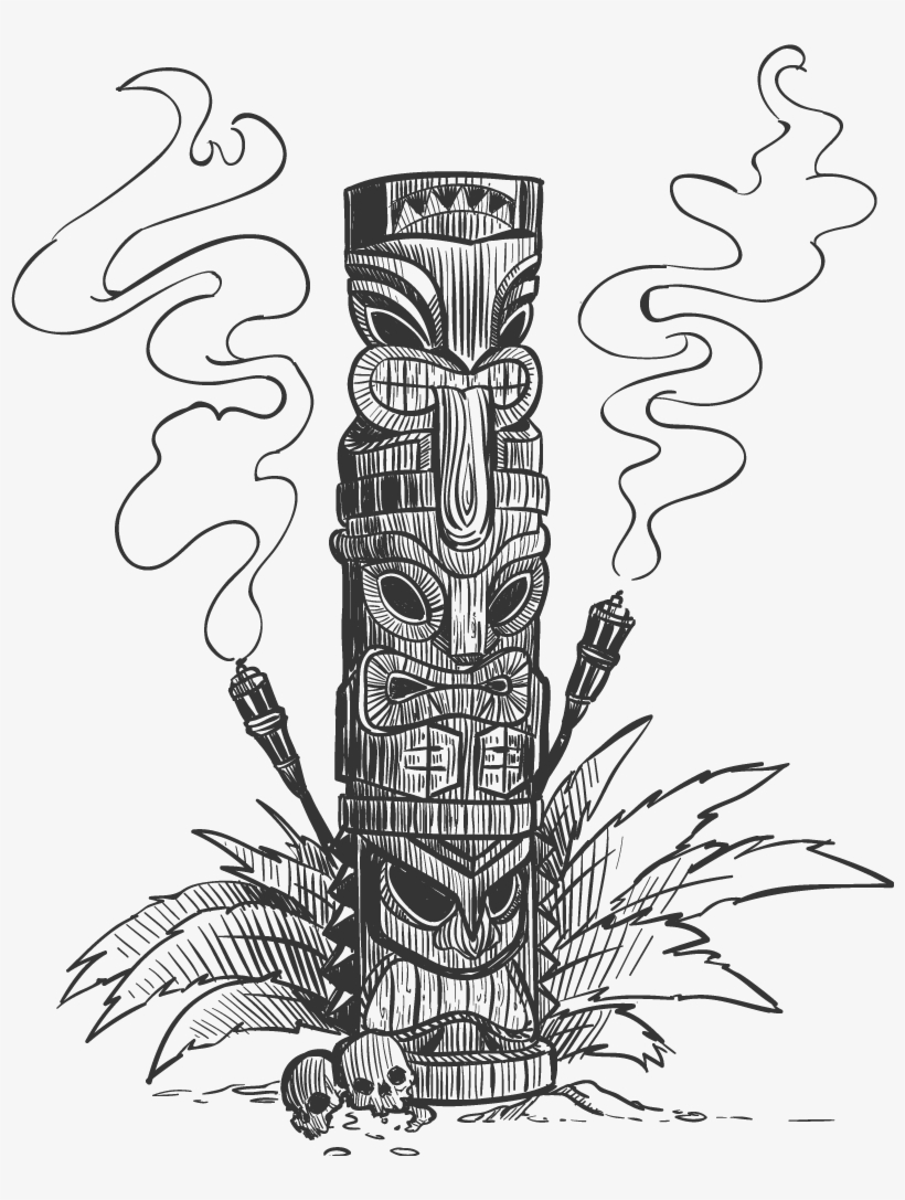 Tiki Pole Illustration - Illustration, transparent png download