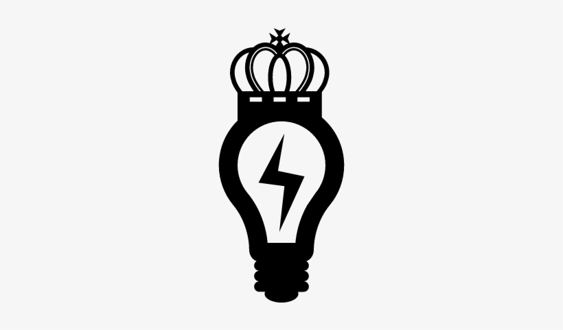 Lightbulb With Flash Bolt And A Crown Vector - Arte Para Camisa Tal Mae Tal Filha, transparent png download