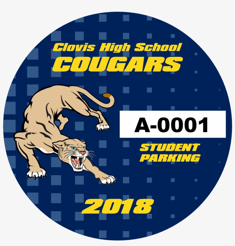 Fading Squares Circle School Parking Permit Sticker - School, transparent png download