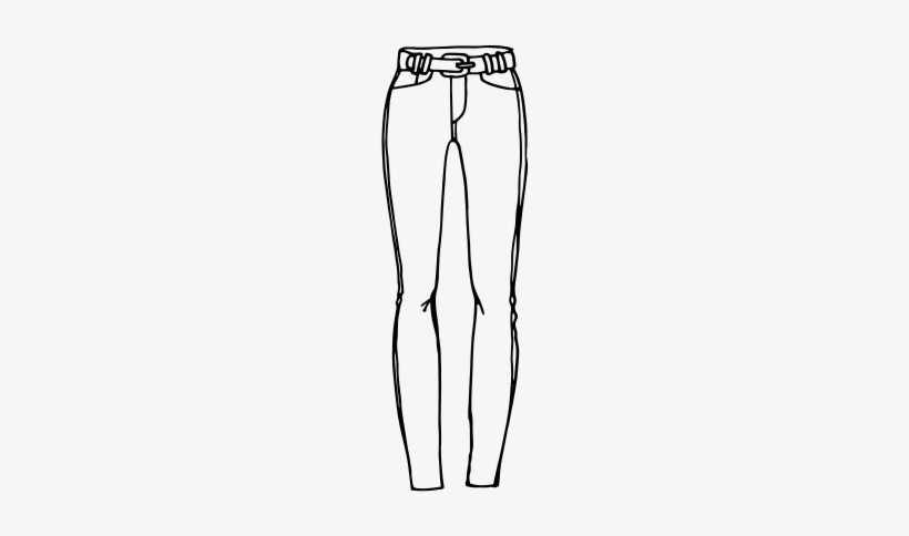 Pantalon Dibujo Png - Girls Pants Coloring Page, transparent png download