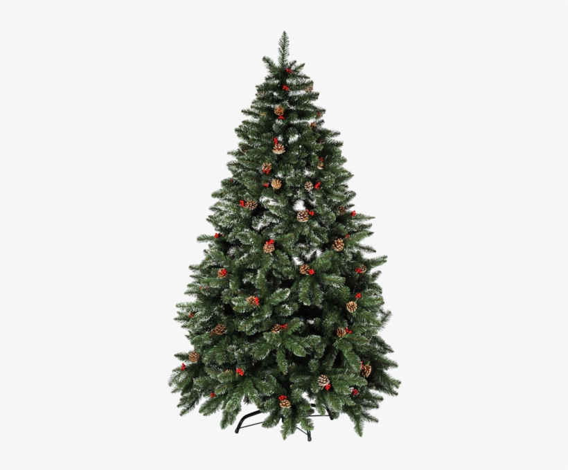 Christmas Tree Red Berry - 7ft Pre Lit Christmas Trees, transparent png download
