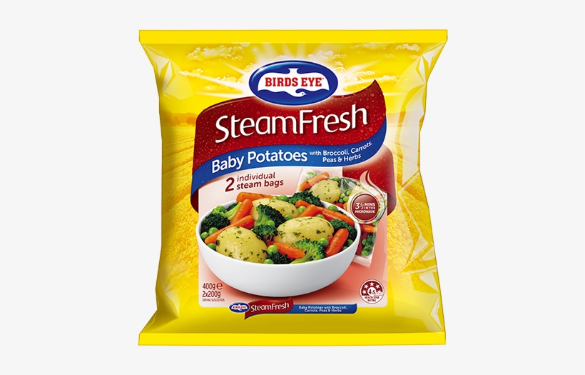 Baby Potatoes With Broccoli Carrots Peas And Herbs - Steam Fresh Baby Potatoes, transparent png download