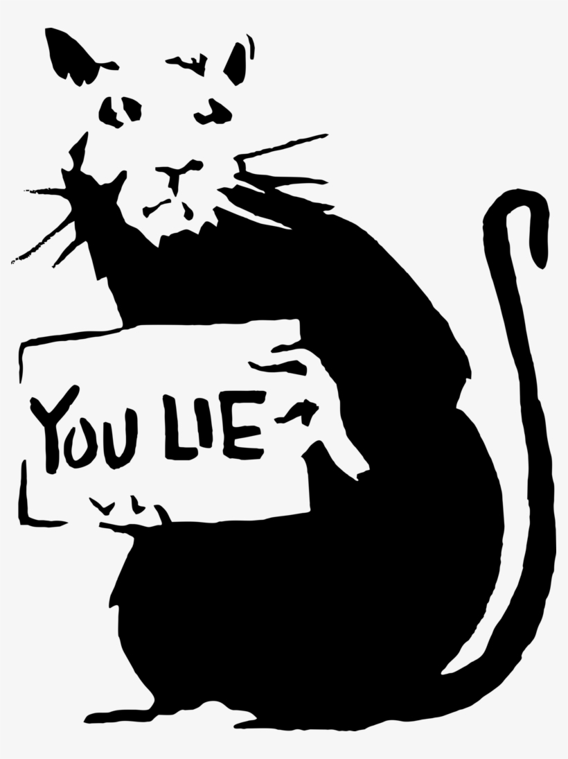 Rat By Banksy - Banksy Rat You Lie, transparent png download