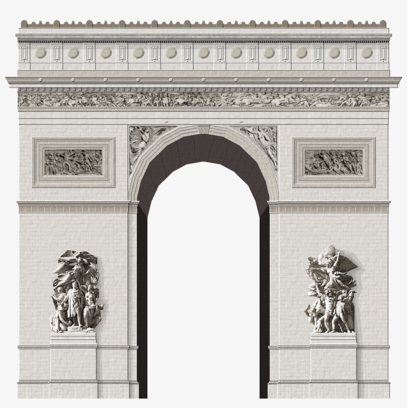 Clipart Black And White Arc De Triomphe By - Arc De Triomphe, transparent png download