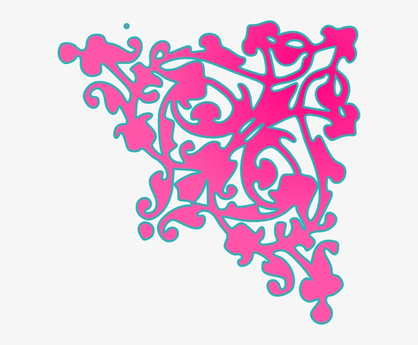 Small - Turquoise Flower Border Png, transparent png download