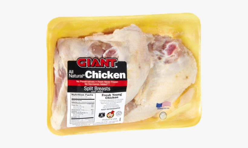 Giant All Natural Split Breasts With Ribs Chicken, transparent png download