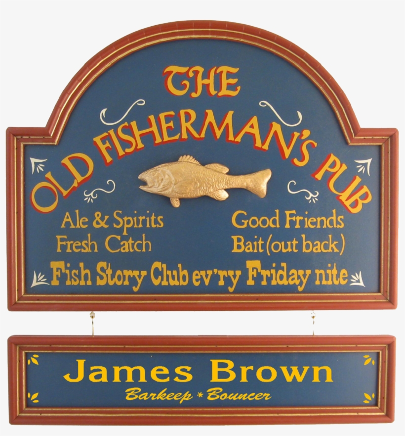 Fishing Man Cave Sign - Old Pub Signs, transparent png download