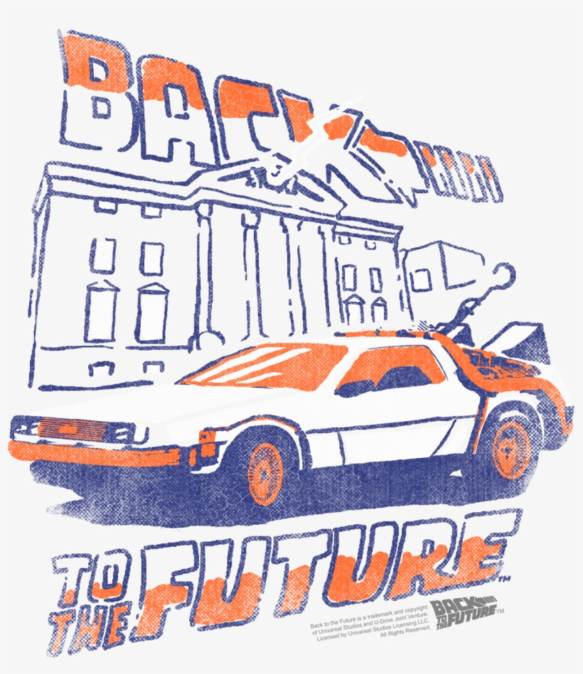 Back To The Future Lightning Strikes Men's Heather - Coupé, transparent png download