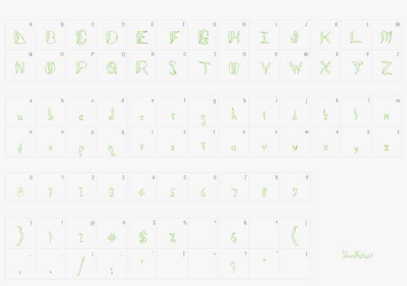 Font Lightning Strike Preview - Number, transparent png download