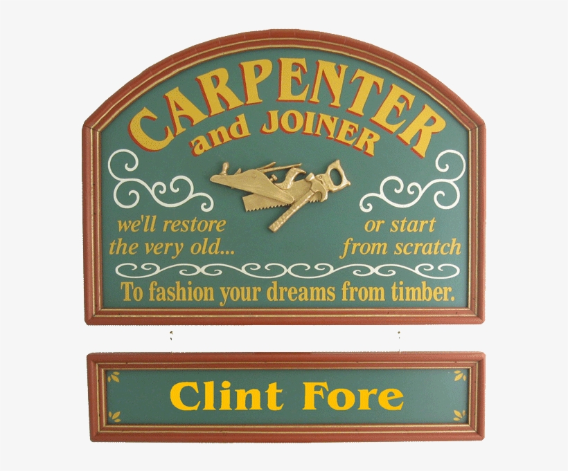 Carpenter Sign And Joiner Gift - Psychiatrist Office Name Sign, transparent png download
