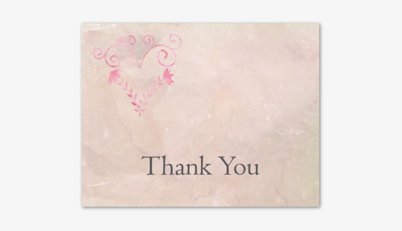 Pink Heart Thank You Card With Fold - Staal Bankiers, transparent png download