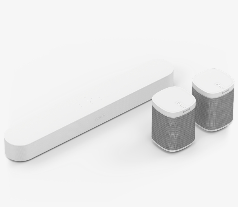 Surround Sound Set With Beam - Sonos Beam Play 1, transparent png download