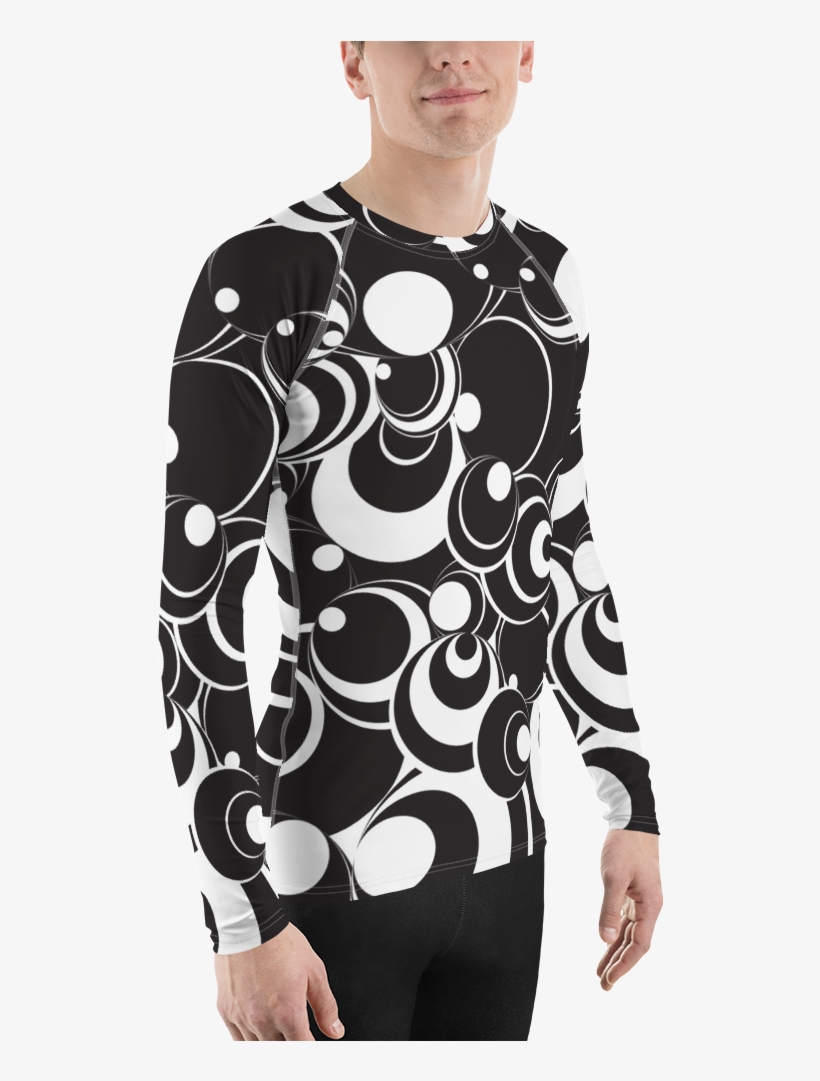Men's Rash Guard Shirt Abstract Circles - Archive, transparent png download