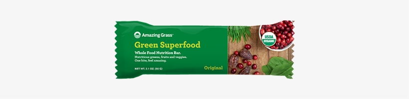 Organic Superfood Bars - Amazing Grass Green Superfood Whole Food Nutrition, transparent png download